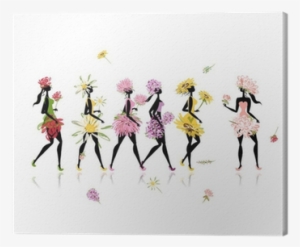 Girls Dressed In Floral Costumes, Hen Party For Your - Disegno Addio Al Nubilato