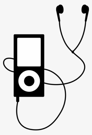 Drawing Clipart Earbuds - Mp3 Clipart