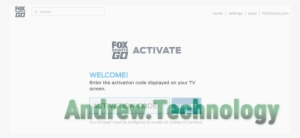 Fox Sports Go Activate "enter The Activation Code Displayed - Computer Program