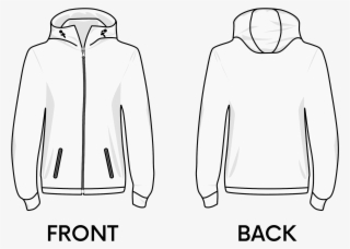 Hoodie T-shirt Jacket Collar - Hoodie Jacket Template Png