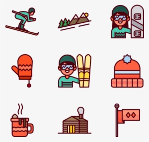 18 Winter Sports Icon Packs - Ski Icon Color