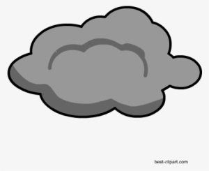 Free Grey Cloud Clip Art Image - Happy Grey Clouds Clipart