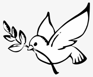Best Drawing 2 Dove Outline Cloud - Peace Dove