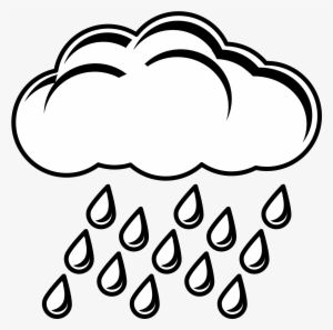 Image Of Rain Cloud Clipart Clipartoons - Rain Clip Art Black And White