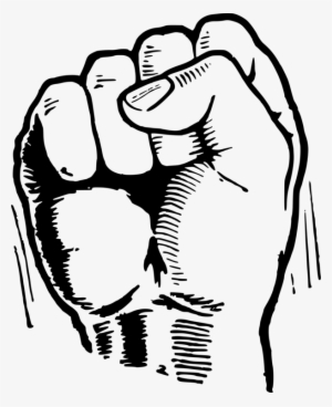 1968 Olympics Black Power Salute Raised Fist Drawing - Fist Png