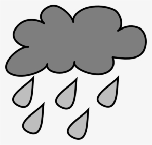 Rain Clipart Outline - Raincloud Clipart