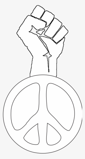 Drawn Fist Black Power Fist - Black Panther Fist Drawing