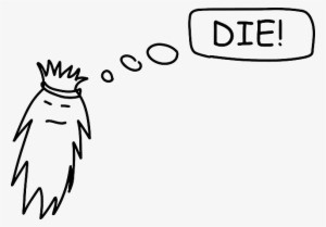 Cloud, Outline, Figure, Speech, Die, Scary, Freak - Die Png