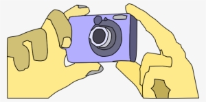 Holding Digital Camera Clip Art At Clker - Draw Hands Holding A Camera