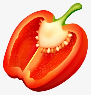 Half Red Pepper Png Clipart - Pepper Clipart