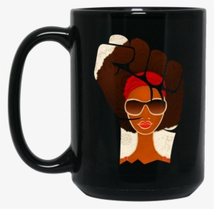 Black Power Rising Fist 15 Oz - Bunkieshop Black History Month Equality And Civil Rights