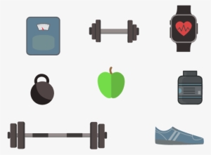 Free Fitness Vector Icons Graphics Pack - Fitness Vector