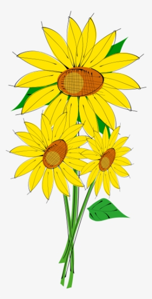Sunflower Border Design - Clip Art Sunflowers