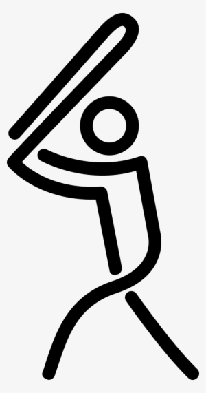 Baseball Player Playing Stick Man Comments - Baseball