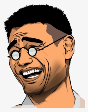 Yao Ming Meme Png - Asian Guy Meme Laughing Black And White 2-piece Dual