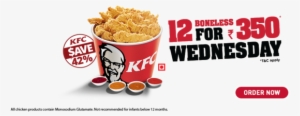 Kfc's Wednesday Special Get 12 Pcs Of Kfc's Boneless - Kfc