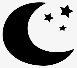 28 Collection Of Crescent Moon And Stars Clipart - Moon And Stars Silhouette Png