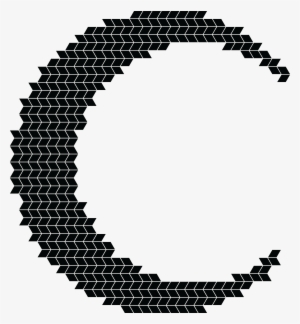 Free Clipart Of A Mosaic Crescent Moon - Golondrinas En Punto De Cruz