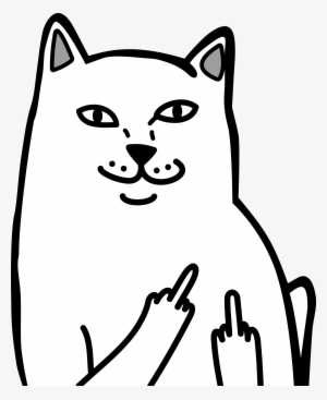 Cat Middle Finger The - Stickers Middle Finger
