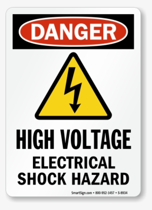 Osha Danger High Voltage Electrical Shock Hazard Sign