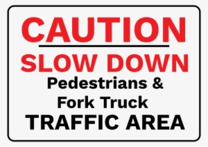 Caution Slow Dow Pedestrian Sign - Caution 12.5 In. W X 9.5 In. H Aluminum Hard Hat Area