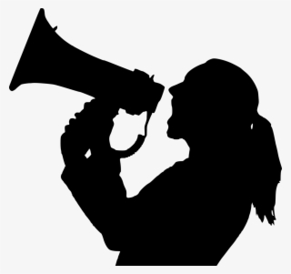 Silhouette, Marketing, Megaphone, Woman, Screaming - Silhouette
