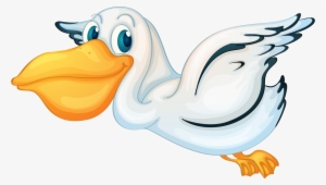 Pelican Eating And Flying