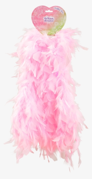 My Sweet Boutique Feather Boa, White W/ Silver Foil, - My Sweet Boutique Fjerboa, Lyserød Børn My Sweet Boutique