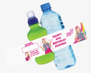 Jojo Siwa Bottle Wrappers - 100 Blue & Gold Foil Frame Wedding Anniversary