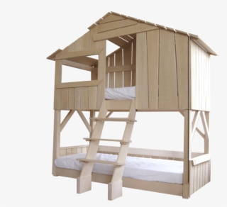 Solid Wood Hut Bed - Mathy By Bols Kids Bunk Bed With Drawers & Desk