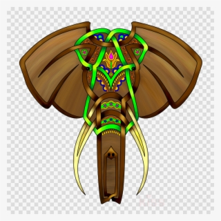 Celtic Knotwork Elephant Clipart Celtic Designs Celtic - Indian Elephant Shower Curtain