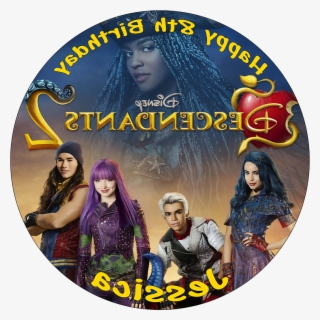 Descendants 2 Birthday Cake Kvdd Disney Descendants - Label