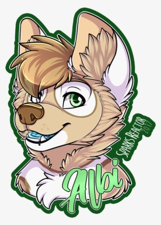 Albi Badge By Sparksfur Furry Drawing, Wolves Art, - Drawing