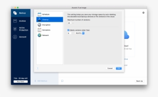 Here You Can Throttle The Speed Of Network Backups - Acronis True Image 2018 For Mac