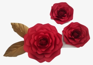 [paper Flower] [paper Flower Sets] [decor In The Box][ - Red Paper Flower