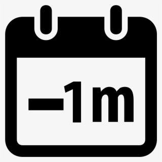 Minus 1 Month Icon - 13 Icon Png