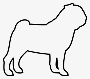 Image Black And White Outline At Getdrawings Com Free - Outline Of A Pug