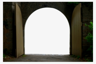 Input, Passage, Goal, Old, Wooden Gate, Wood Wing - Town Gate Transparent Background