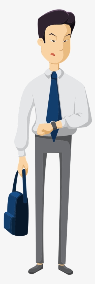 This Clip Art Of A Grumpy Looking Businessman Who Seems - Businessman Png Drawn