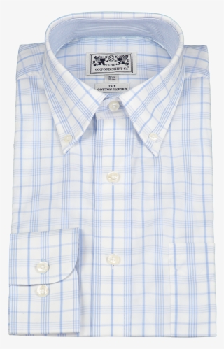 Button Down Shirt In Light Blue Multi Check - Formal Wear
