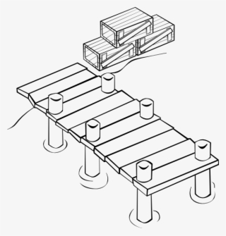 Docks Clip Art - Drawing Of A Dock