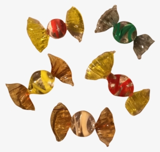 Vintage Murano Style Glass Candy Pieces Set Of - Glass