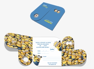 Convite De Aniversário Minions Festcolor 08 Unidades - Convite De Aniversário Dos Minions