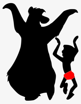 Baloo And Mowgli Silhouette