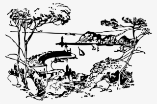 Black And White Nature Story Landscape Computer Icons - Clip Art Nature Black And White