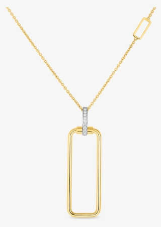 18k Rectangular Pendant W - Pendant