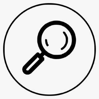 Big Image - Magnifying Glass Detective Clip Art Black And White