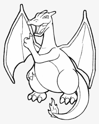 Jpg Transparent Download Ash Drawing Charizard - Line Art