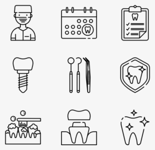 Dental - Hand Drawn Restaurant Icons
