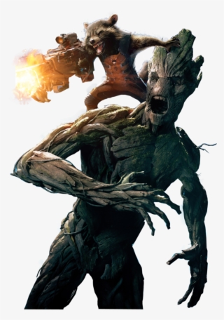 Png Renders - Guardians Of The Galaxy Groot And Rocket Maxi Poster
